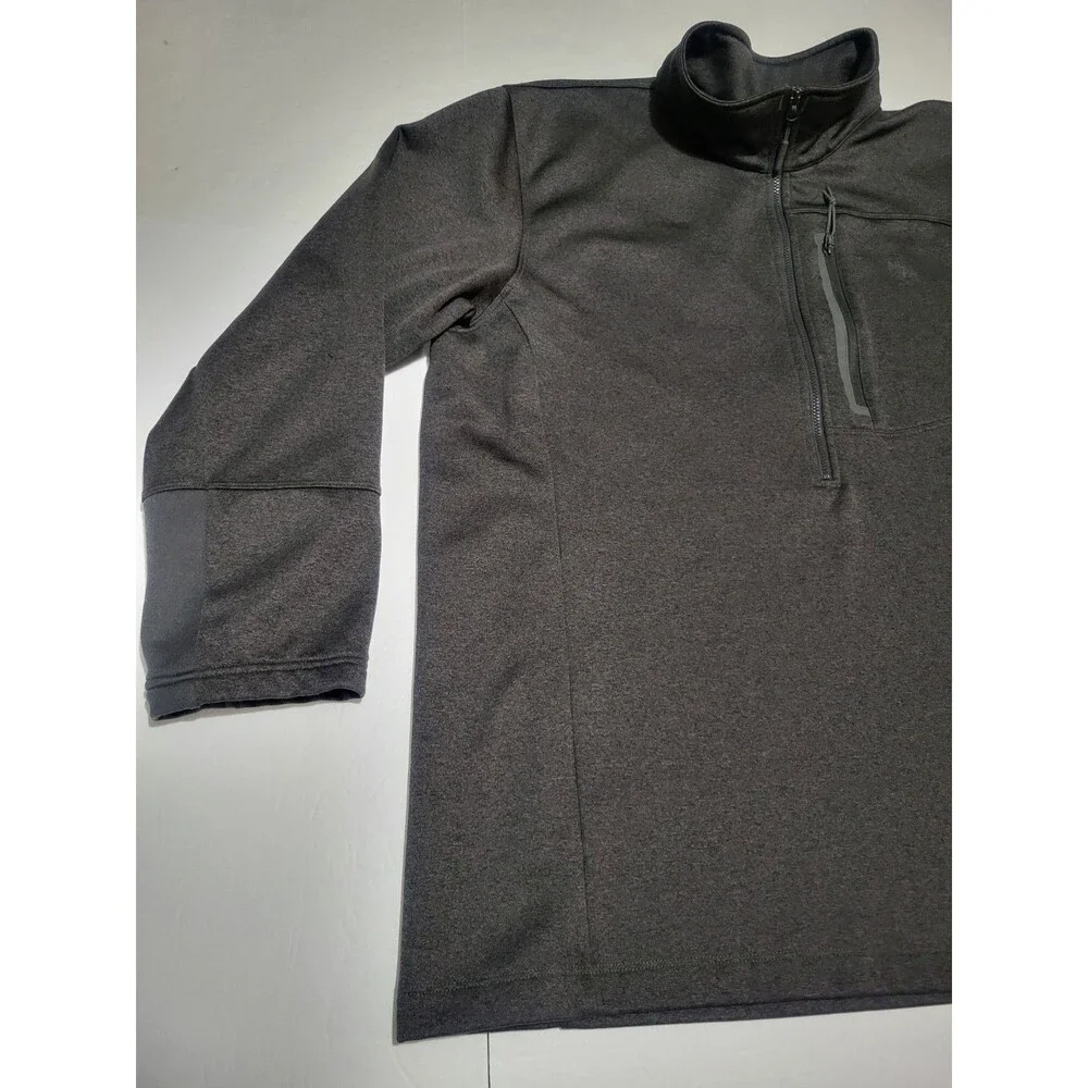 (#16) The North Face Men's XL Gray Fleece 1/4 Zip Mock Neck Pullover